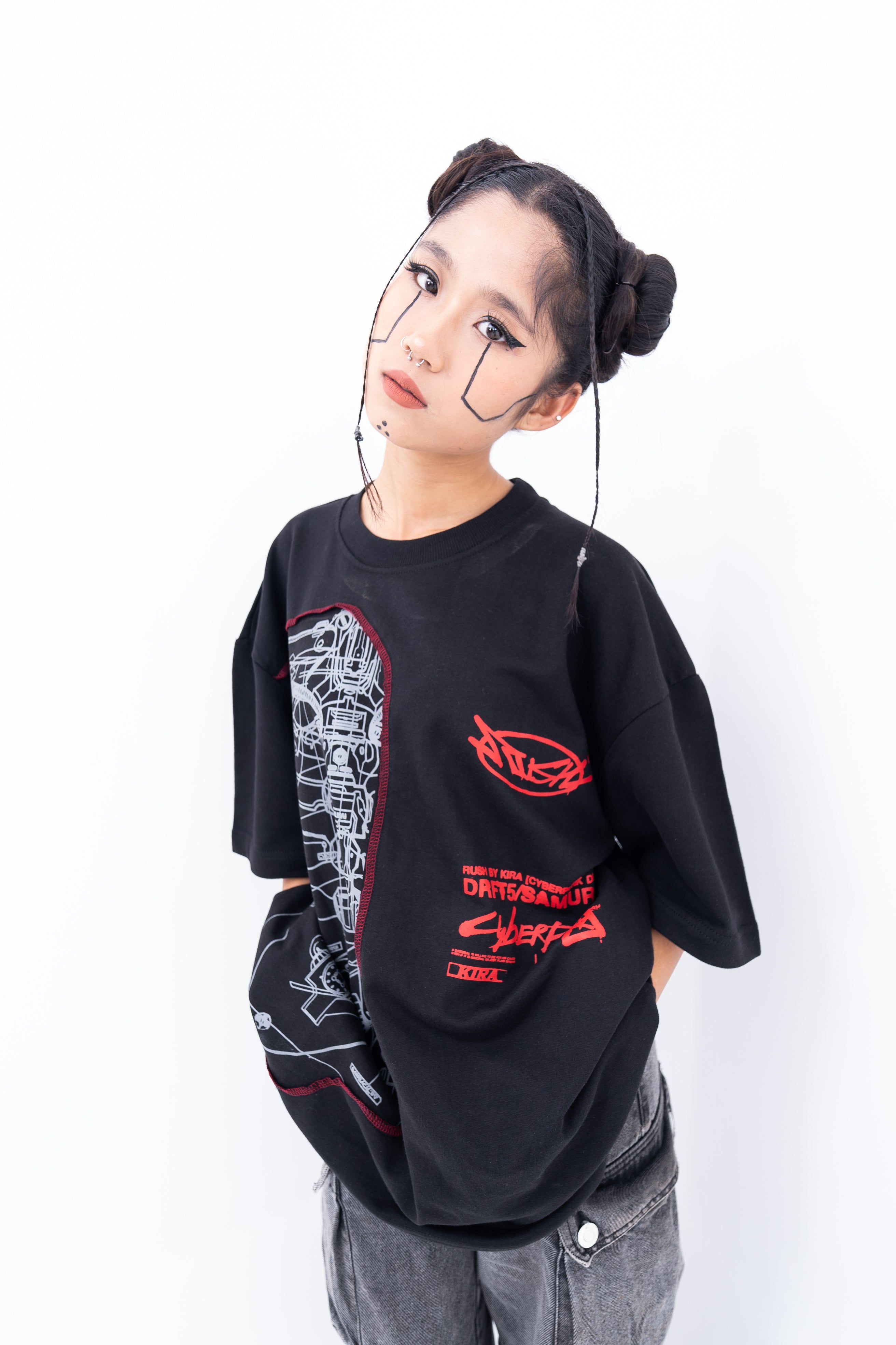 CYBERPUNK SAMURAI OVERSIZED T-SHIRT